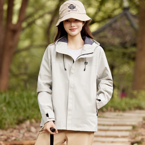 班尼路秋季连帽开衫潮流百搭户外运动工装风旅游徒步登山服女J - 图1