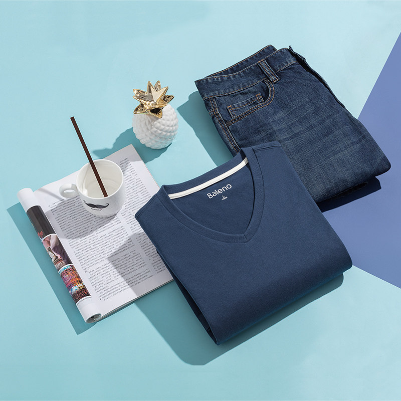 [2件装]班尼路春夏圆领短袖 baleno班尼路T恤