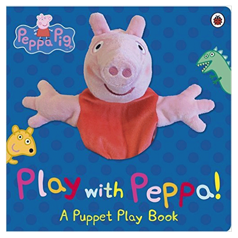 【现货】peppapig英文版绘本小猪佩奇PlaywithPeppaHandPuppetBook粉红猪小妹手偶书英文儿童手偶 - 图1