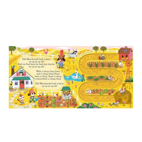 【预售】【滑条歌谣书】王老先生有块地 咿呀咿呀哟 Old Macdonald had a Farm 英文进口原版儿童趣味 - 图0