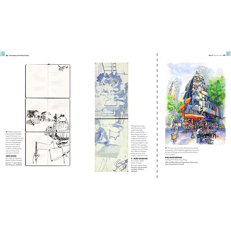 【现货】The Urban Sketching Handbook：Panoramas and Vertical Vistas 城市素描手册：全景和垂直远景 英文原版图书籍进口正版 - 图3