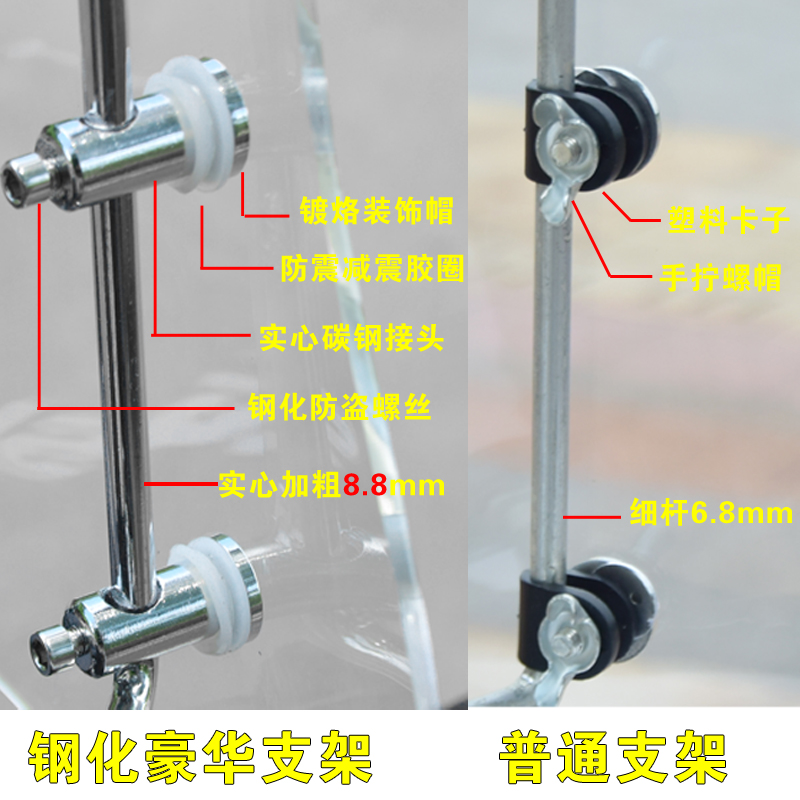 电动车挡风玻璃透明加高加宽耐磨电瓶车前挡风板摩托车挡风罩护手