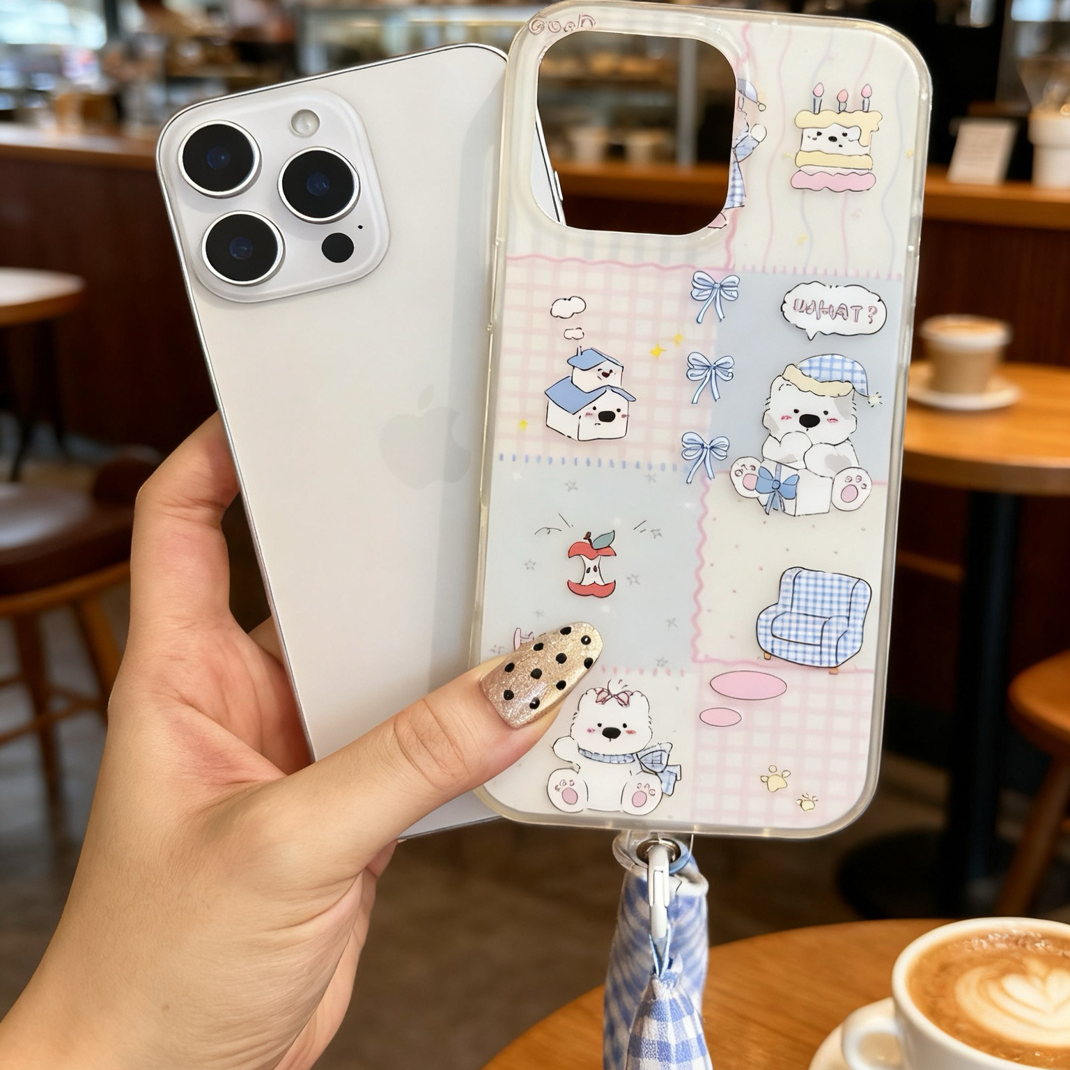 白鹿同款适用苹果17手机壳16pro狗狗15promax手腕带iPhone14/13/12华为mate70/p60/m50/mt40荣耀vivo小米oppo - 图2