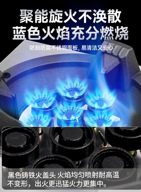 志高商用煤气灶双灶不锈钢