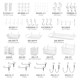 Complete collection of special accessories for mimu mesh sheet mesh panels