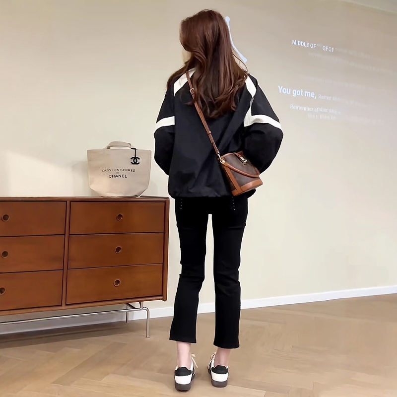 150小个子穿搭短款冲锋衣外套女2025秋季新款休闲宽松夹克上衣145 - 图3