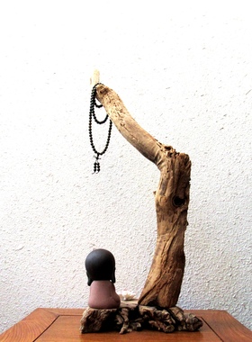 千年胡杨风化老木原木随形根艺摆件自然禅意艺术创意家居收藏饰品