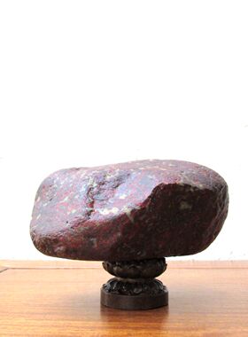 天然陨石越南沉香实木底座客厅玄关收藏创意装饰摆件摆件饰品家居