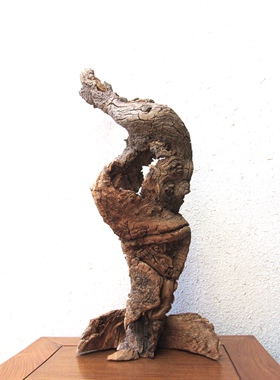 千年胡杨风化老木原木随形根艺摆件自然禅意艺术创意家居收藏饰品