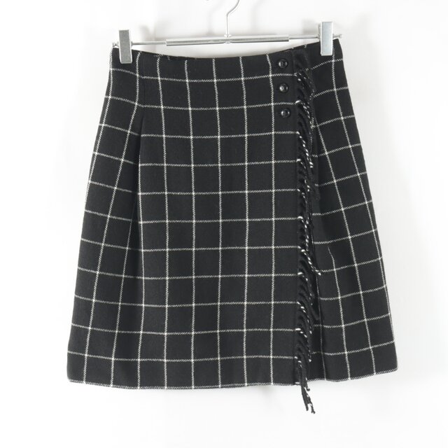 Short A-line skirt Japanese single plaid skirt