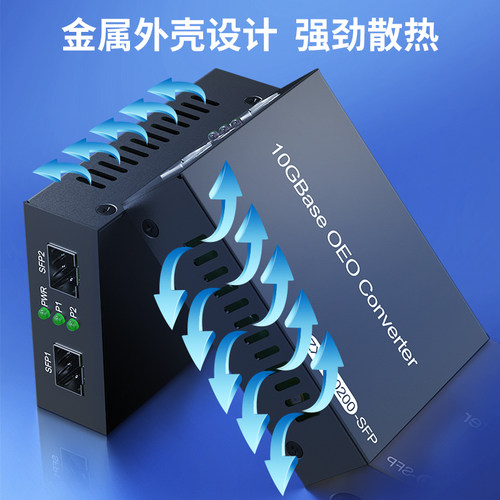 联果 万兆OEO单多模转换器 万兆OEO光纤放大中继器10G光电转换器  SFP+转SFP+万兆2光纤交换机 单支装 - 图3