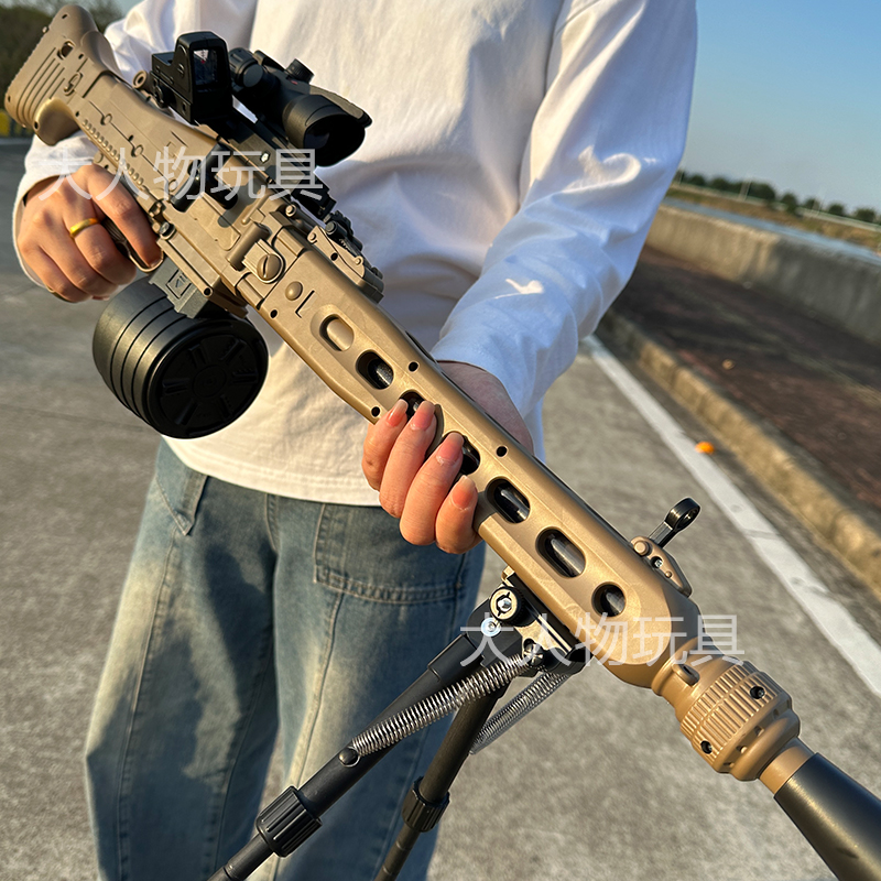 电动MG3轻机枪自动连发水晶玩具手自一体M249儿童发射软弹枪专用 - 图0