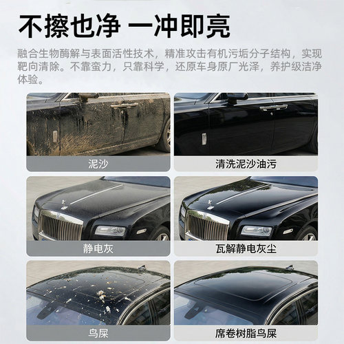 免擦拭洗车粉精泡沫液无痕晶强力清洗剂多功能自洁素汽车用店专用 - 图1