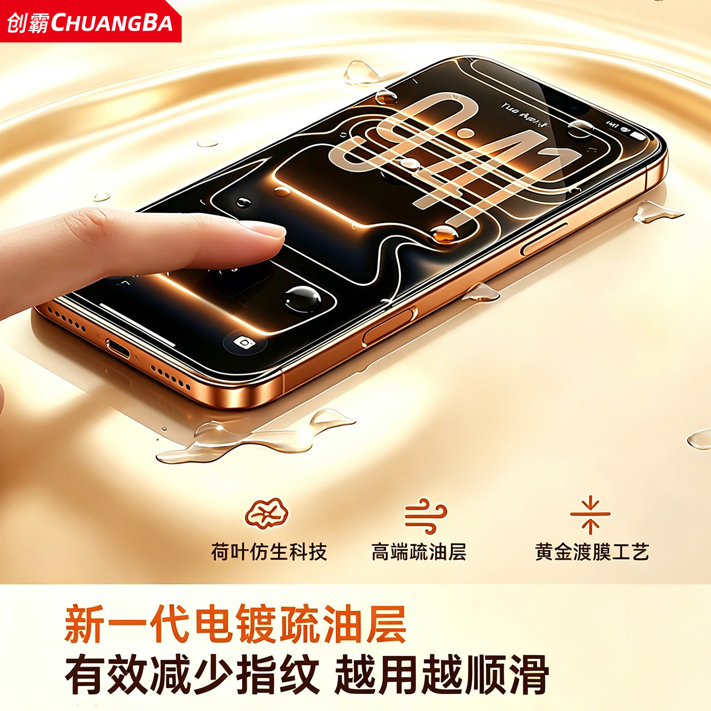 【新HDAR康宁无纹】创霸适用苹果17Promax钢化膜iPhone15pro手机16pro贴14防窥13防蓝光12全屏AR增透抗反射11