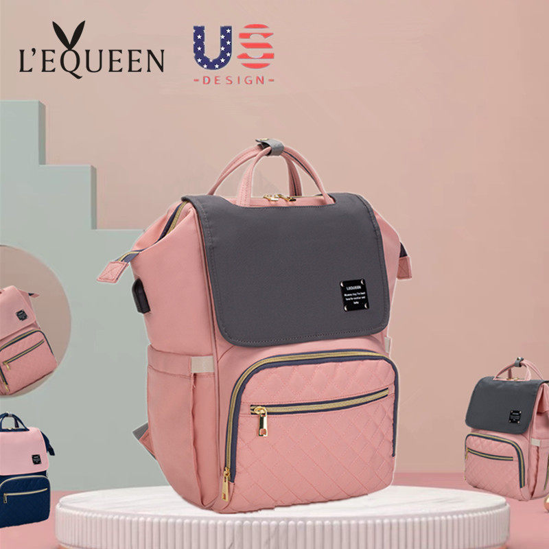 lequeen妈妈包多功能大容量双肩包 lequeen双肩背包