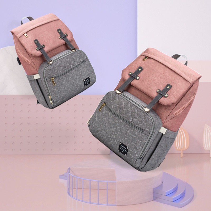 新款妈咪包轻便大容量外出双肩包 lequeen妈咪包/袋