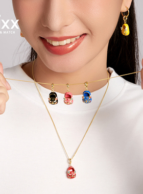 mixx925国潮风新年虎头鞋吊坠