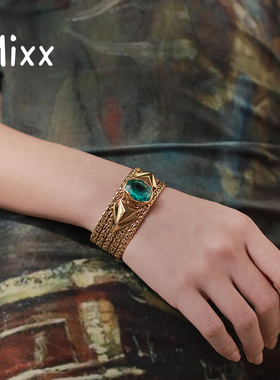 Mixx靡诗2025新款梦境花园时尚精致琉璃手镯开口圈
