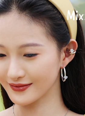 Mixx靡诗Color系列2026新品彩色心型甜心耳骨夹无耳洞女款