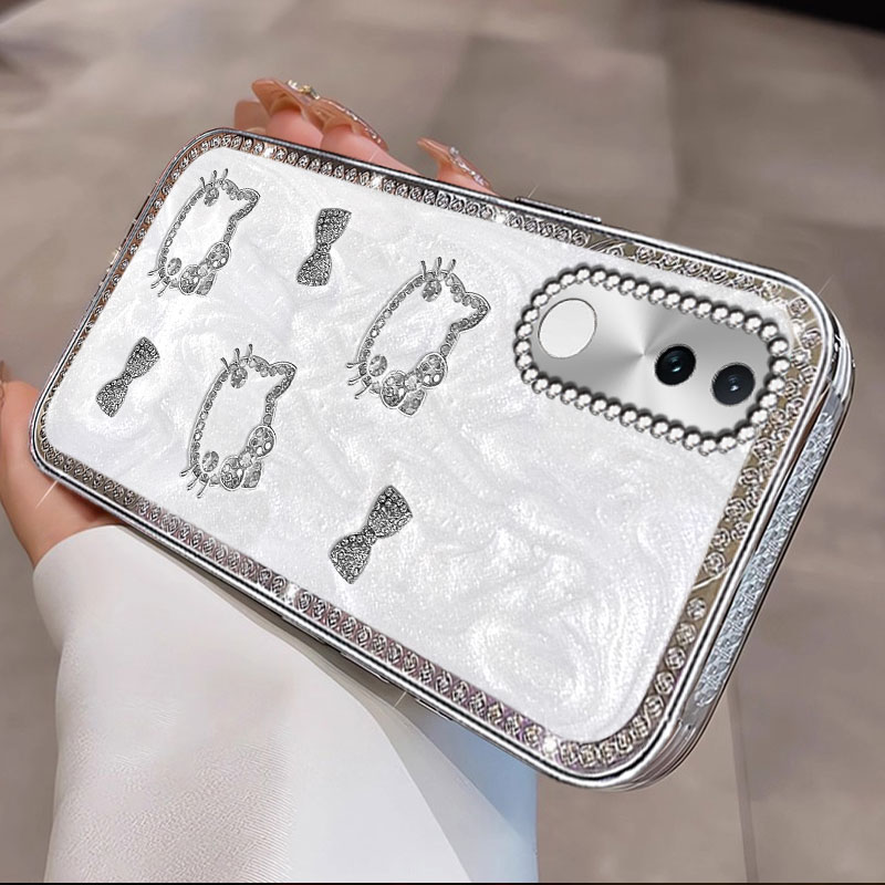 2026新款镶钻珠光白适用vivoS20手机壳硅胶S19女款X100S网红S30保护套x100ultra高级感S12PRO小众S10e全包 - 图1