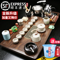 Kun De Home Kung Fu Tea Tea Set Fully Automatic Boiling Kettle Integrated Solid Wood Tea Tray Tea Table Office Tea Sea