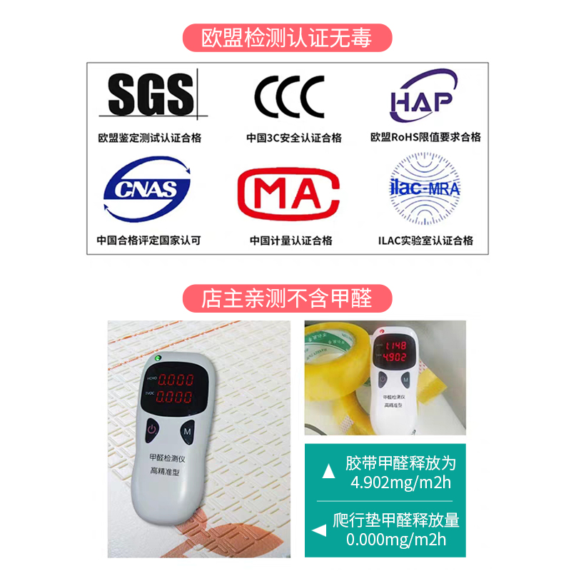 奥比熊旗舰店宝宝爬行垫加厚婴儿客厅家用可折叠爬爬垫无味拼接儿童泡沫地垫子2