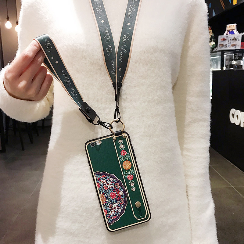 oppok9s手机壳腕带oppk7硅胶软壳k7x带挂绳oppo中国风0pp0女款k9x全包镜头k9x防摔opopk网红复古风k9pro外壳 - 图2