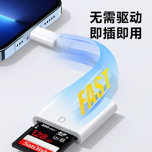 相机读卡器能适sd卡适用苹果14索尼佳能ccd尼康iPhone口传输线手机tf内存OTG转换器type转接头ccd连接直传cf - 图2