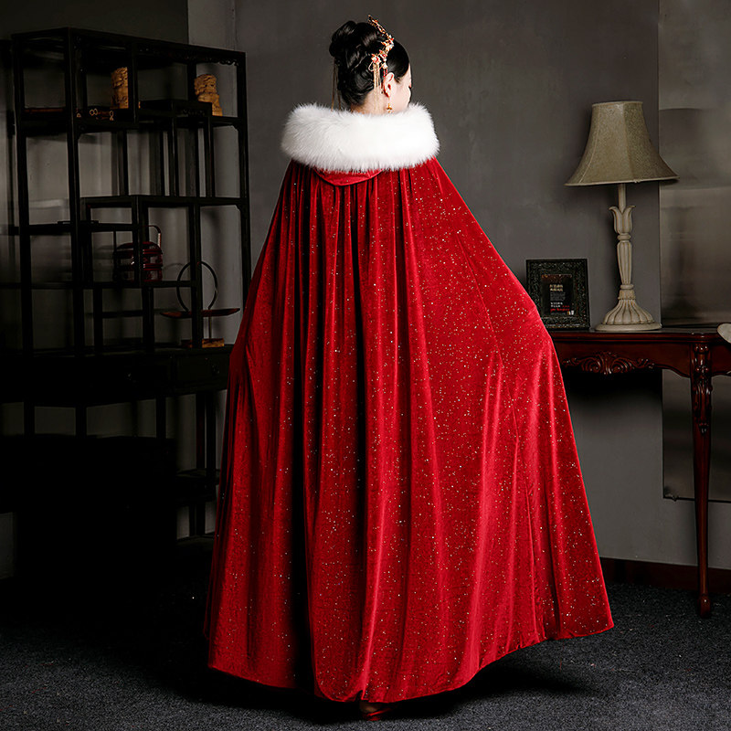 新娘披肩冬季古风结婚外搭中式外套 美伦姿秀风衣