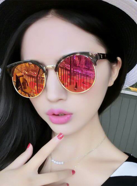 清仓捡漏墨镜女潮明星款眼镜个性优雅太阳镜女士圆脸韩版复古眼睛