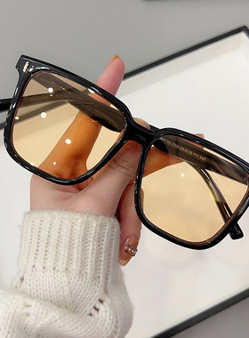 【亏本清仓】墨镜夏显脸小太阳镜防紫外线舒适复古黑框茶色眼镜潮