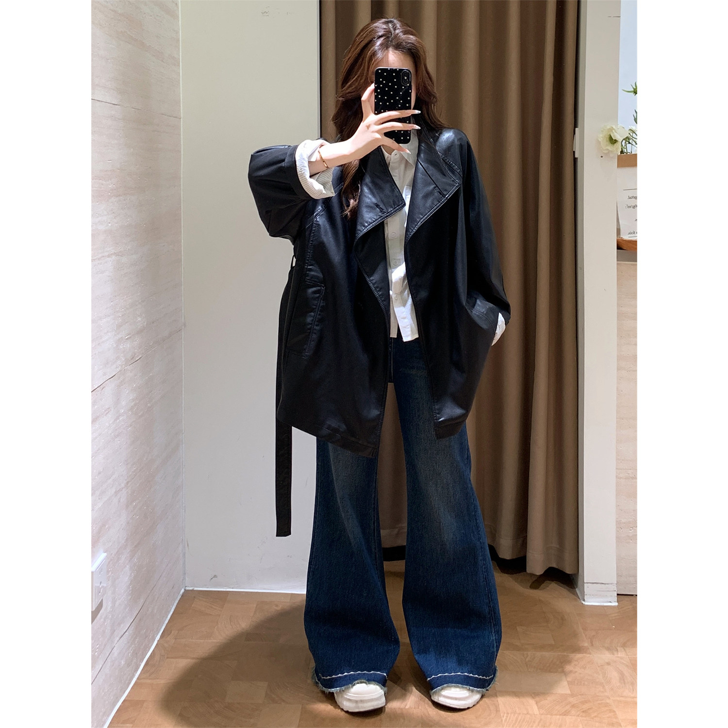 咖色复古收腰PU皮衣外套2025秋冬新款大码女装高级感显瘦机车夹克,淘宝优惠券,粉丝福利购,淘宝优惠卷