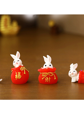 可爱动物树脂玩偶儿童过家家玩具