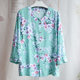 Middle-aged and elderly summer cotton silk top button cardigan