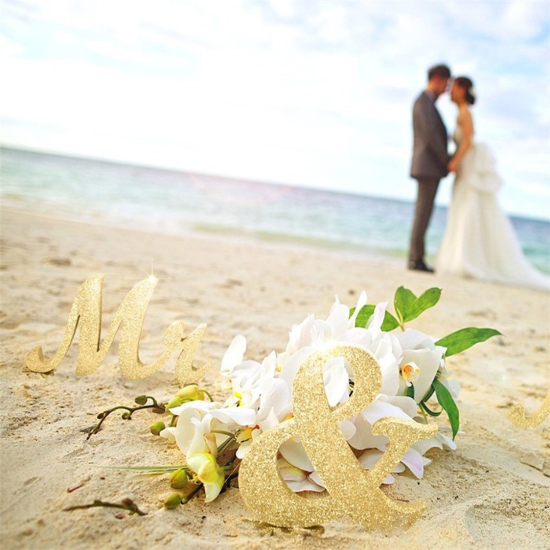 MR MRS WEDDING字母摆件婚庆主题装扮用品婚房布置结婚礼派对道具 - 图0