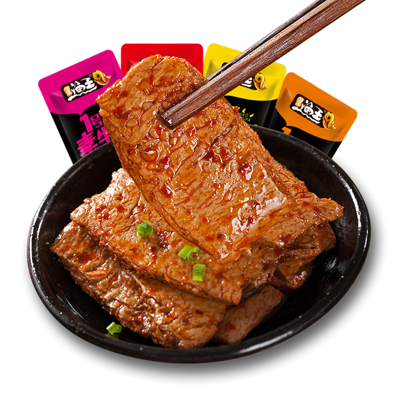 手撕素肉60包零食小吃休闲食品素肉豆干素牛排小零食素牛肉辣条-图3