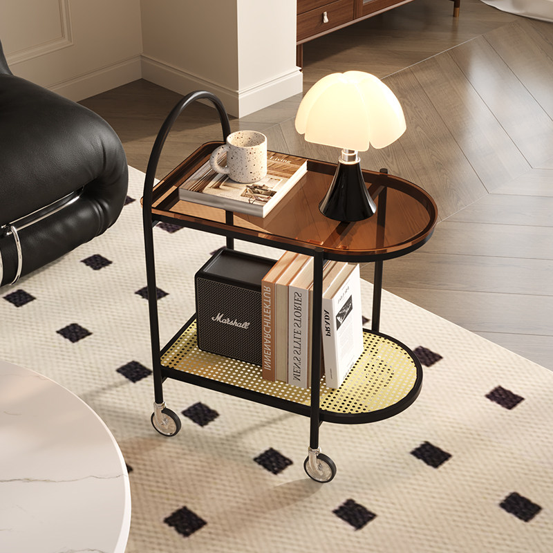 轻奢创意沙发边小茶几边柜小桌子 欧调水云间角几/边几