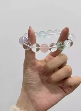 清透多宝水晶手串多巴胺串珠手链显白送女友告白礼物