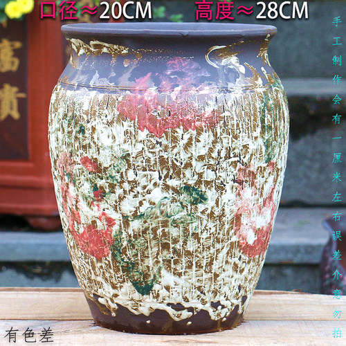 景德镇特大陶瓷花盆九尾狐三角梅粗陶吸水透气复古简约老桩多肉盆 - 图0