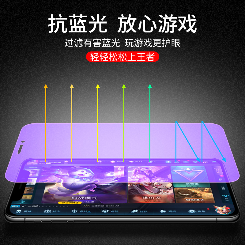 iphone11钢化膜苹果11promax手机全屏11pro覆盖抗摔ip11蓝光高清平果刚化玻璃十一防爆指纹pormax保护pm贴膜 - 图2