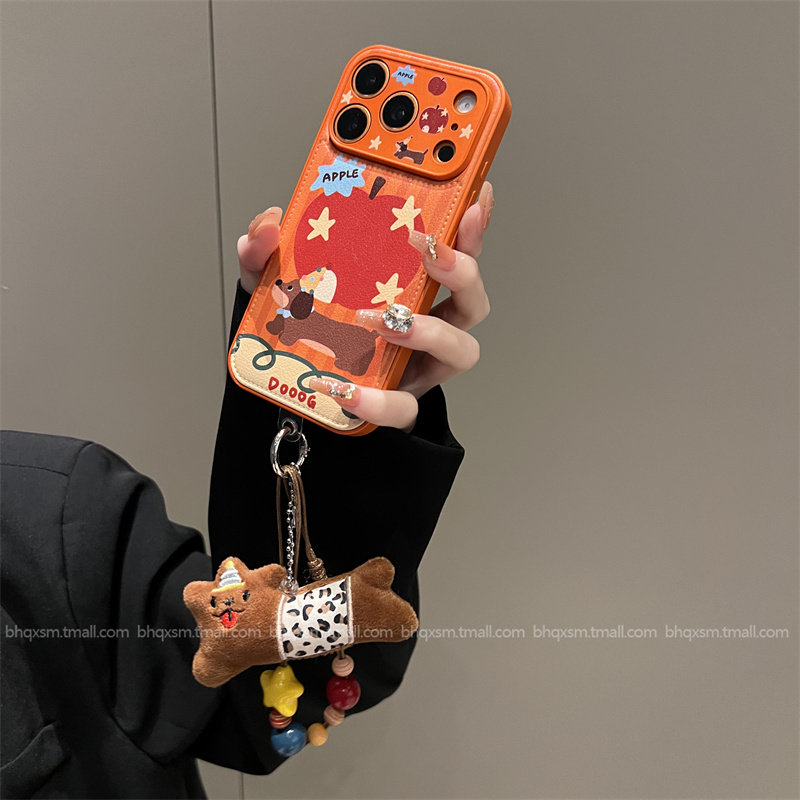 大视窗苹果星星腊肠狗适用于苹果17promax手机壳iPhone16promax可爱卡通15pro韩系14promax全包17pro防摔女款,淘宝优惠券,粉丝福利购,淘宝优惠卷