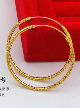 仿真黄金女士饰品不褪色大圈圈