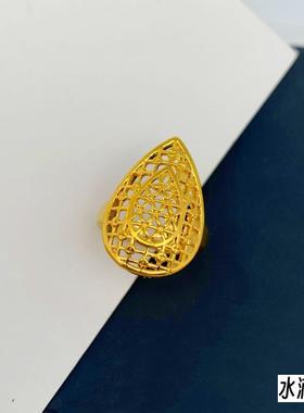 女越南沙金夸张时尚戒指不掉色