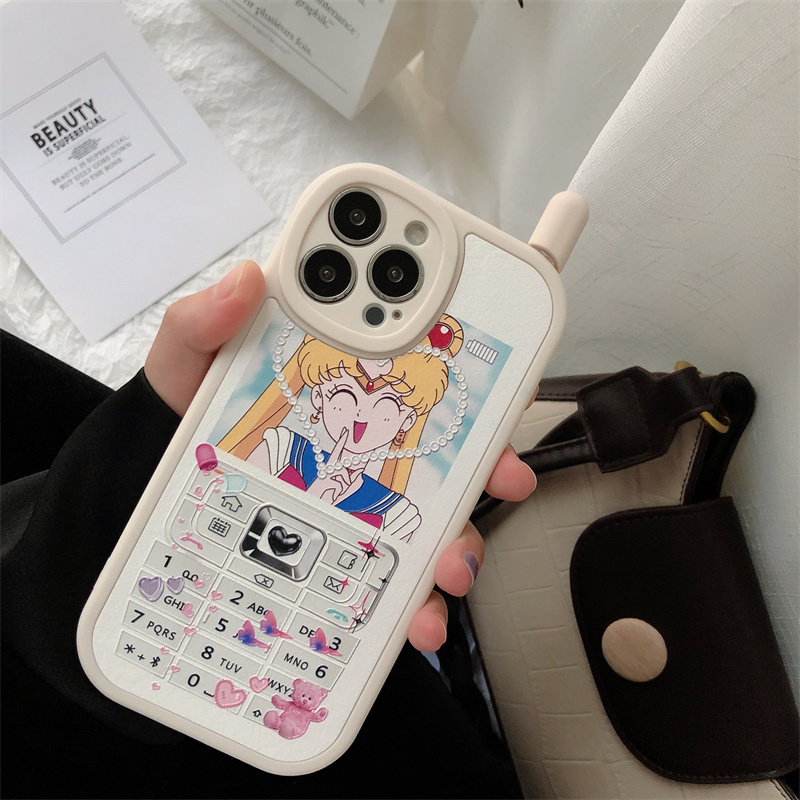 大哥大造型美少女vivox90手机壳x80全包x70pro创意s7/s9/s10防摔x23/x27硅胶iqooneo7/8/9软壳y52s/y76s个性 - 图2