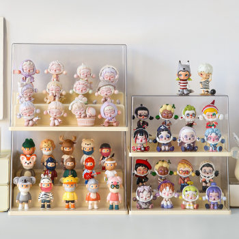 Blind box display stand Bubble Mart storage box hand-made popmart small doll display cabinet ladder acrylic box