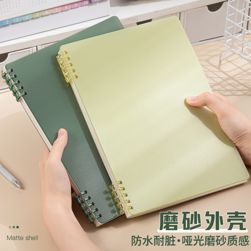 得力活页本外壳活页夹扣环封面b5单卖环扣线圈装订打孔收纳笔记本软皮封皮可拆卸diy自制配件不硌手塑料26孔 - 图3