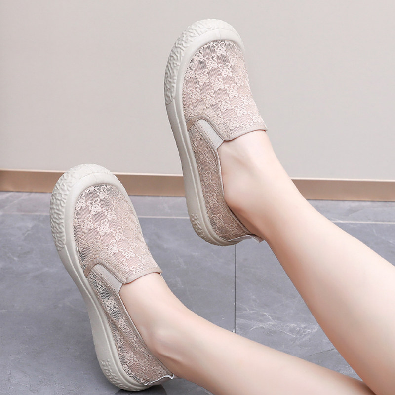 渔夫鞋子女夏季新款老北京布鞋女网鞋一脚蹬网面镂空透气帆布鞋女,淘宝优惠券,粉丝福利购,淘宝优惠卷