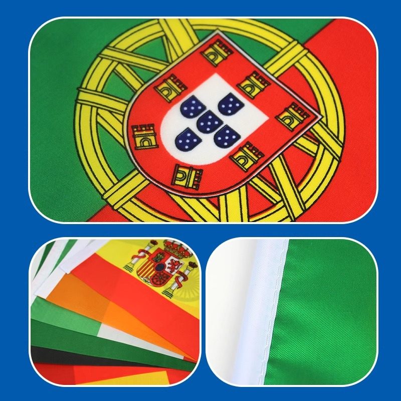 德国队2024欧洲杯装饰24强世界各国小国旗英格兰手摇手持式足球杯外国旗法国西班牙葡萄牙手挥旗小旗子吊旗 - 图1