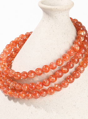 晶德珠宝 8a-a天然金太阳石多圈手链收藏级百搭直播礼物饰品