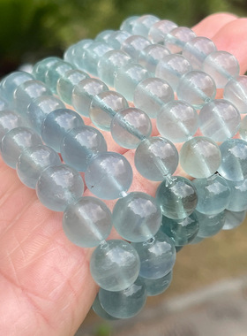 晶德珠宝  天然蓝绿萤石手链女生夏季简约单圈手串礼品厂家直销